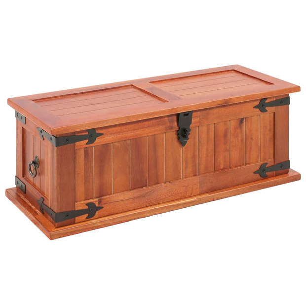 The Living Store Opbergkist Acaciahout - Set van 3 - Bruin - 90 x 45 x 40 cm / 79 x 34 x 32 cm / 60 x 25 x 22 cm