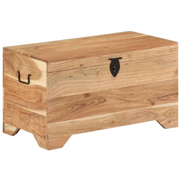 The Living Store Opbergkist - Hout - 73 x 39 x 41 cm - Natuurlijke afwerking