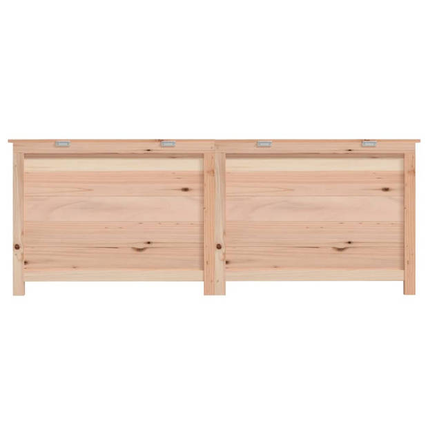 The Living Store Houten Kussenbox - Massief Vurenhout - 150 x 50 x 56 cm - Opbergruimte