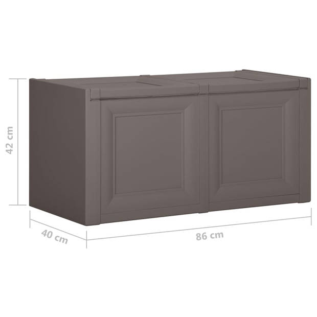 The Living Store Opbergbox - Grijs - 86 x 40 x 42 cm - 85 L - PP