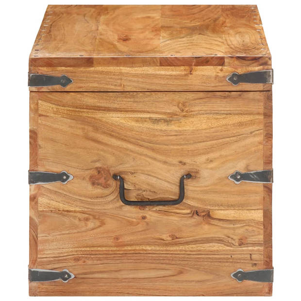 The Living Store Houten Kist - Opbergbox - 90 x 40 x 40 cm - Massief Acaciahout