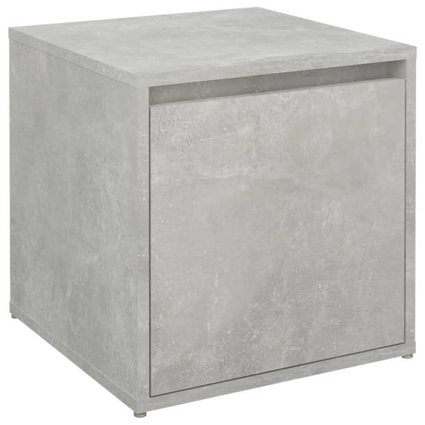 The Living Store Opbergbox Met Lade - Betongrijs - 40.5x40x40 cm - Hoge Kwaliteit