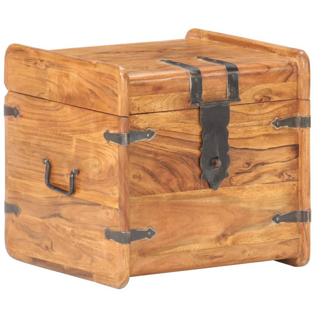 The Living Store Houten Kist - Opbergbox 40x40x40 cm - Massief Acaciahout