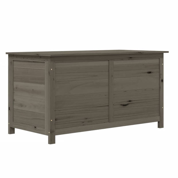 The Living Store Houten Kussenbox - 100x50x56 cm - Antraciet - Massief Vurenhout