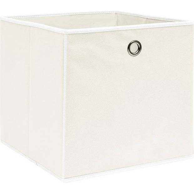 The Living Store Opbergboxen - Wit - Nonwoven - 32x32x32 cm - Set van 1