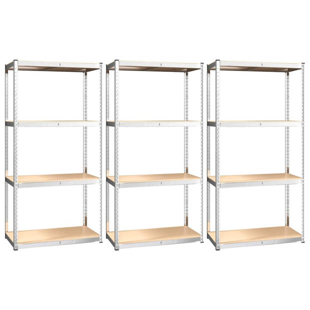 The Living Store Opbergrek - Opbergrekken - 80x40x160 cm - Zilver