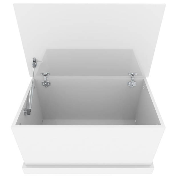 The Living Store Opbergbox - diverse - Gereedschapskist - 70 x 40 x 38 cm - Hoogglans wit