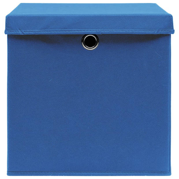 The Living Store Opbergbox - Inklapbaar - Blauw - 32x32x32cm - Nonwoven stof