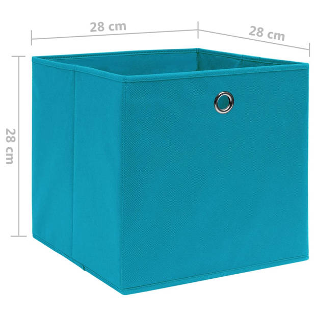 The Living Store Opbergbox - Babyblauw - Nonwoven Stof - 28x28x28 cm (LxBxH) - Set van 1