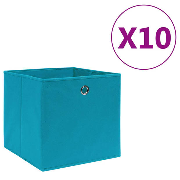 The Living Store Opbergbox - Babyblauw - Nonwoven Stof - 28x28x28 cm (LxBxH) - Set van 1