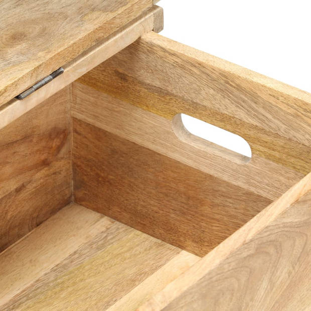 The Living Store Opbergbox - Massief mangohout - 90 x 40 x 45 cm - Stabiel en duurzaam - Montage vereist