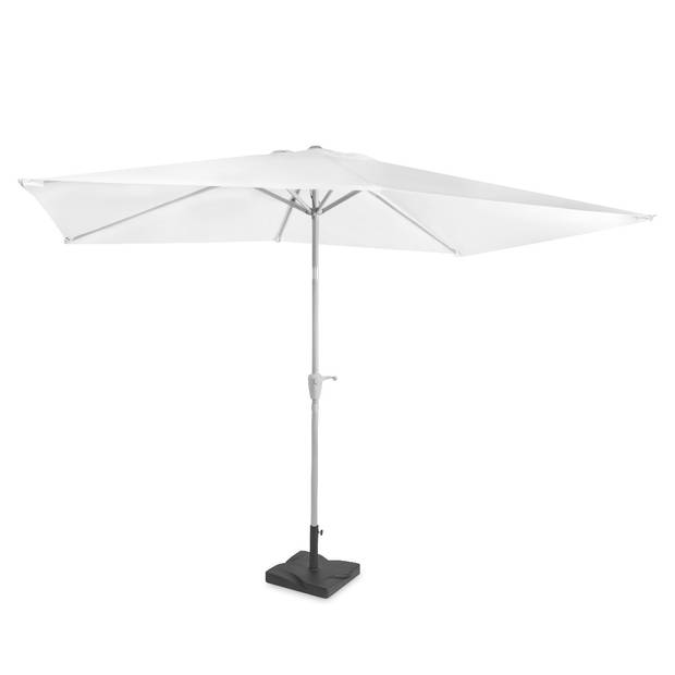 VONROC Premium Parasol Rapallo 200x300cm – Duurzame parasol - combi set incl. parasolvoet van 20 kg - Kantelbaar – UV we