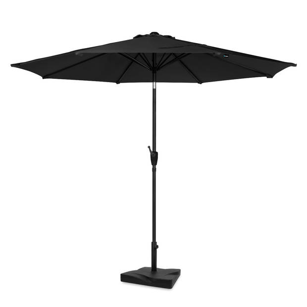 VONROC Premium Stokparasol Recanati Ø300cm – Incl. parasolvoet & beschermhoes - Ronde parasol - Kantelbaar – UV werend d