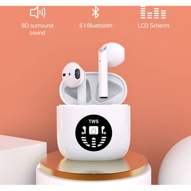 JAP Sounds AP80 - Draadloze oordopjes - 24/u Luistertijd - Geschikt voor apple, android etc.