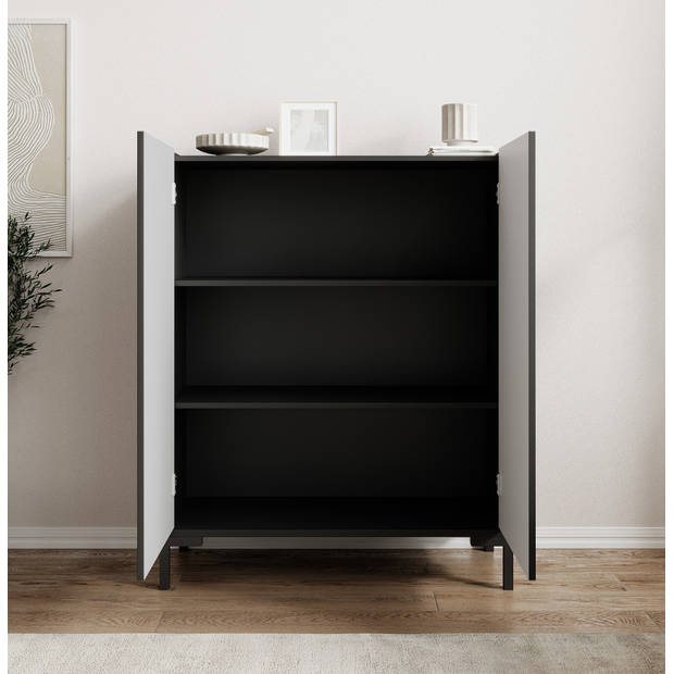 Meubella Dressoir Lemon - Zwart - 100 cm