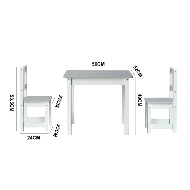 Kindertafel met 2 stoeltjes - bouwtafel speeltafel tekentafel kinderen