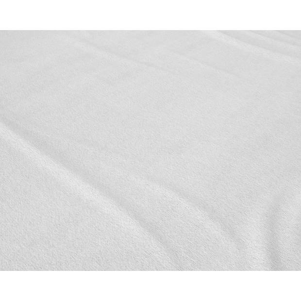 Sleeptime Hoeslaken Flanel - 90x200 - Eenpersoons - Wit