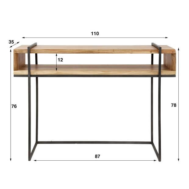 Giga Meubel - Sidetable Edge Open Vak Massief Acaciahout Naturel