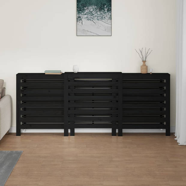 The Living Store Radiatorombouw Grenenhout - 210 x 21 x 85 cm - Praktische plank - Modern lat ontwerp