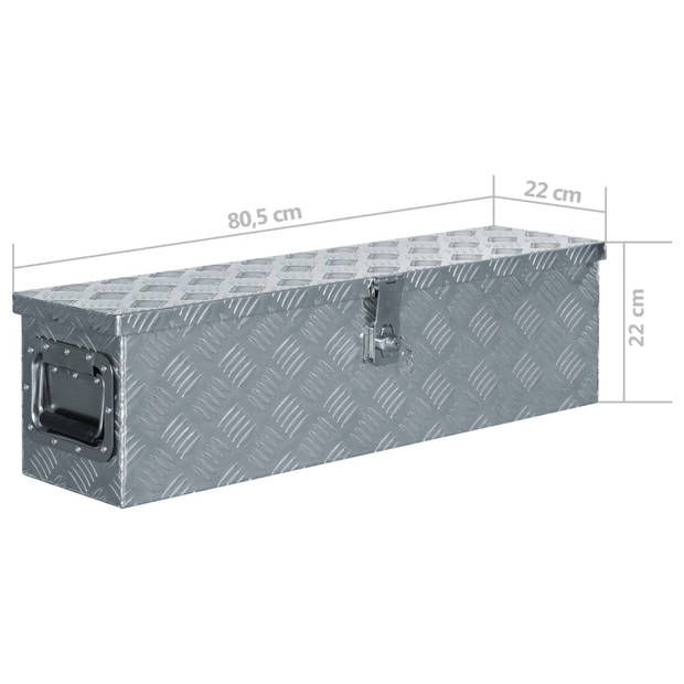The Living Store Aluminium Trailerbox - 80.5 x 22 cm - Roestbestendig - Duurzaam