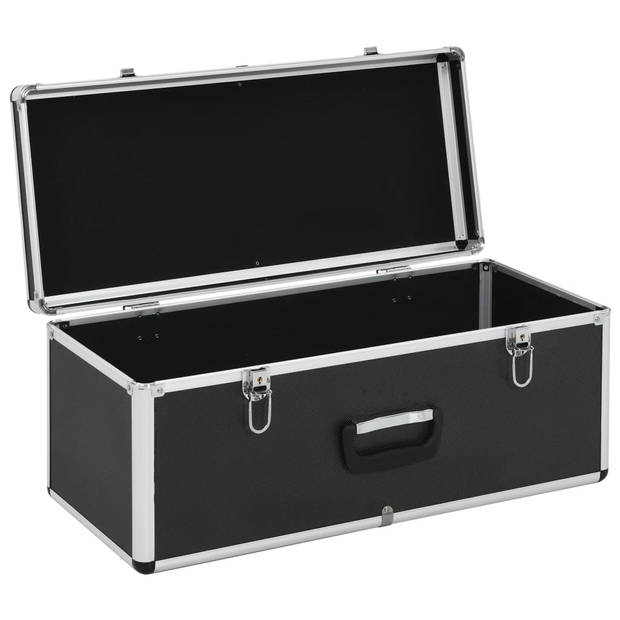 The Living Store Opbergkoffers - Set van 2 - Hout/ABS/Aluminium - 62.5x28x27 cm - 47x23.5x18.5 cm - Krasbestendig