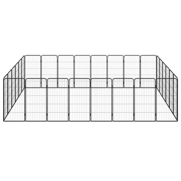 The Living Store Hondenkennel Gepoedercoat Staal - 400x300x100 cm - Stabiel en Veilig