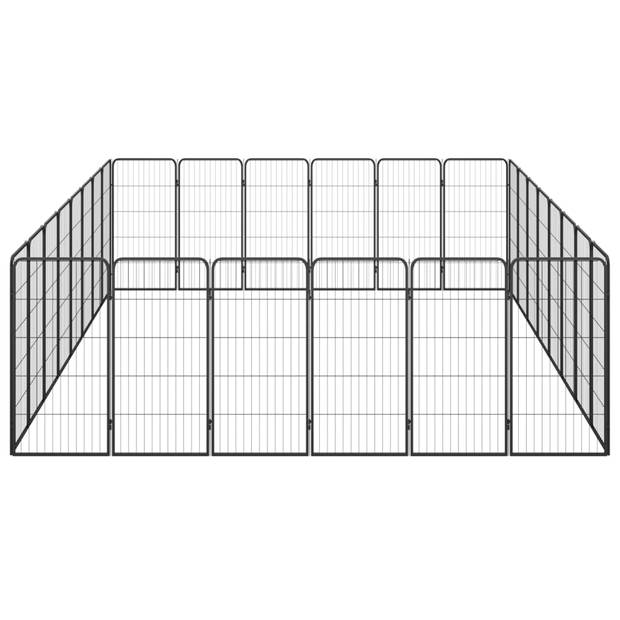 The Living Store Hondenkennel Gepoedercoat Staal - 400x300x100 cm - Stabiel en Veilig