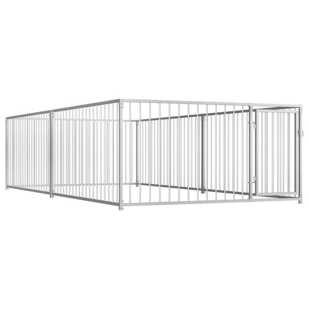 The Living Store Hondenhok Vriendjes - Grootte 200x400x100cm - Stalen constructie