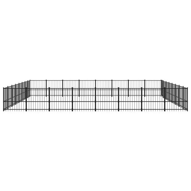 vidaXL Hondenkennel voor buiten 60,22 m² staal