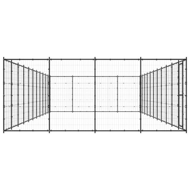 vidaXL Hondenkennel 53,24 m² staal