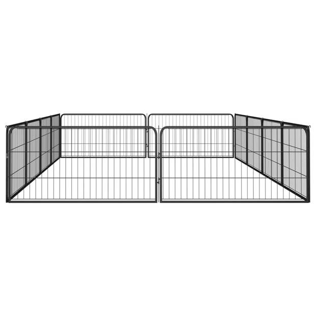 The Living Store Hondenkennel - Gepoedercoat Staal - 400 x 200 x 50 cm - Stevige en Veilige Bewegingsruimte