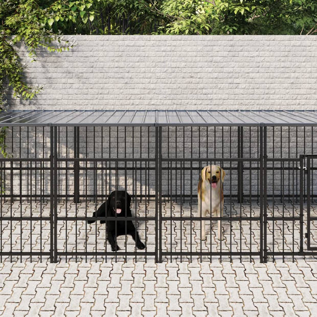 The Living Store Puppykennel - Hondenhok - Muren van stalen stangen - Stevige constructie - Praktisch ontwerp - Handig