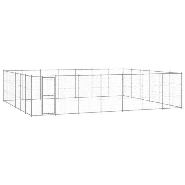 The Living Store Hondenkennel - Gegalvaniseerd Staal - 770x660x180 cm - Afsluitbaar