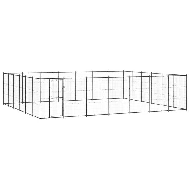 The Living Store Hondenkennel - Draadgaas - Zwart - 770 x 660 x 180 cm (L x B x H)