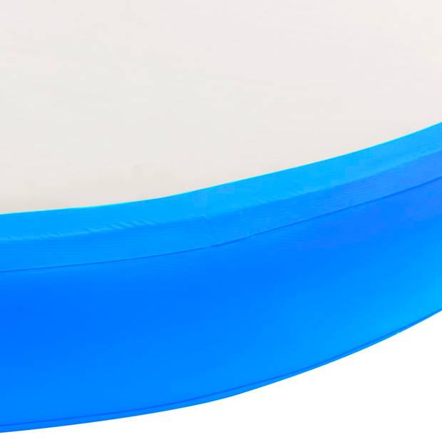 vidaXL Gymnastiekmat met pomp opblaasbaar 100x100x10 cm PVC blauw