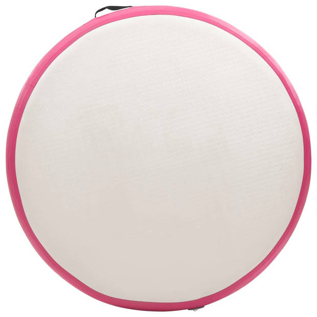 vidaXL Gymnastiekmat met pomp opblaasbaar 100x100x20 cm PVC roze