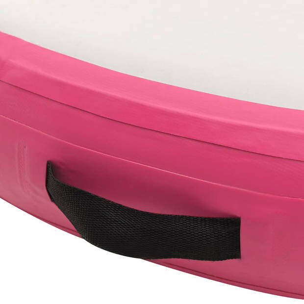 vidaXL Gymnastiekmat met pomp opblaasbaar 100x100x20 cm PVC roze