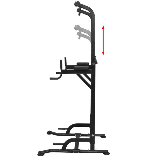 The Living Store Multifunctionele Power Tower - 104 x 94 x 182-235 cm - 160 kg draagvermogen