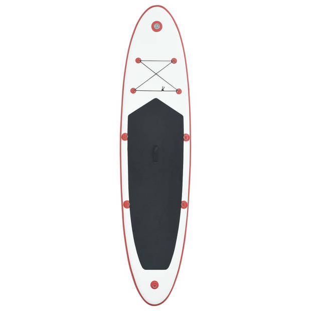 The Living Store SUP Board - Inflatable Stand Up Paddleboard - 390 x 81 x 10 cm - Red and White - EVA and Aluminium