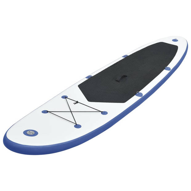 The Living Store Stand Up Paddleboard - 300x72x10 cm - Hogedrukventielen - Duurzame vinnen - Inclusief draagtas - Blauw