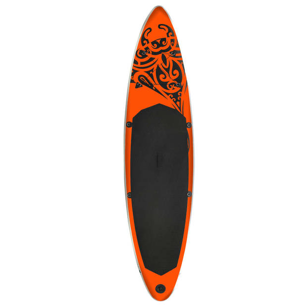 The Living Store Stand Up Paddleboard - Opblaasbaar SUP Board - Oranje - 305 x 76 x 15 cm - 140 kg laadvermogen -