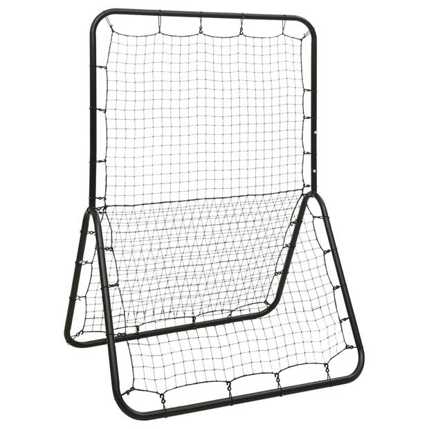 The Living Store Multisport Slagnet - 121.5 x 98 x 175 cm - Staal/PE - 5 verstelbare hoeken - Zwart