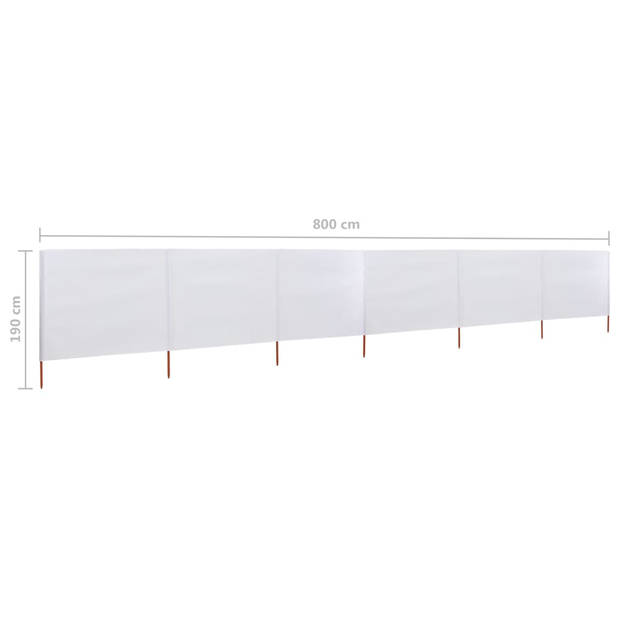 The Living Store Inklapbaar Windscherm - 800 x 160 cm - Nonwoven stof en hout