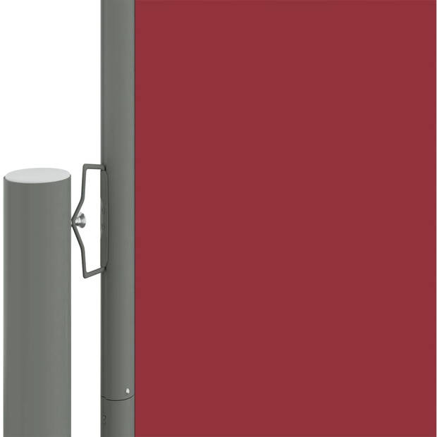 The Living Store Zijluifel Grote Uittrekbaar Dubbel Scherm - 140 x (0 - 1.000) cm - Rood