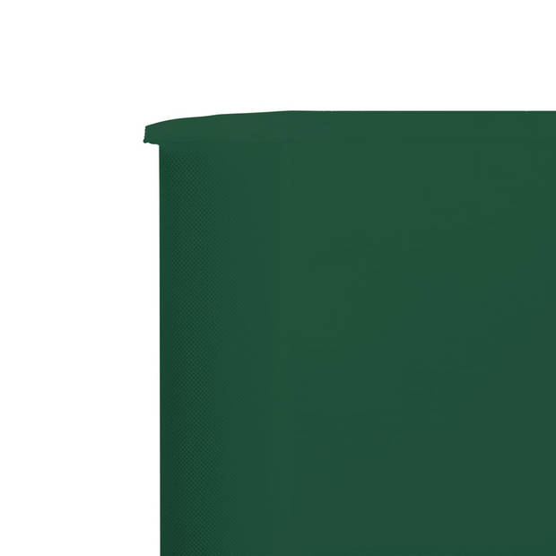 The Living Store inklapbare Windscherm - groen - 800 x 80 cm - nonwoven stof - houten paal