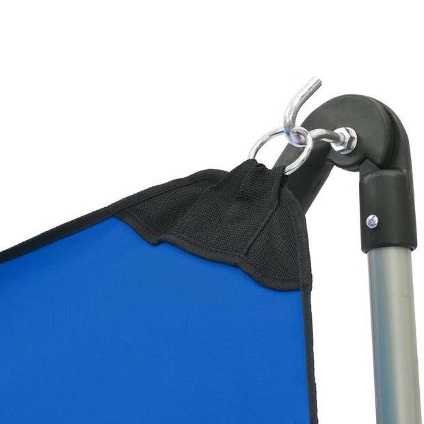 The Living Store Opvouwbare Hangmat - Blauw - 241 x 76 x 70 cm - Gepoedercoat staal en 600D oxford stof