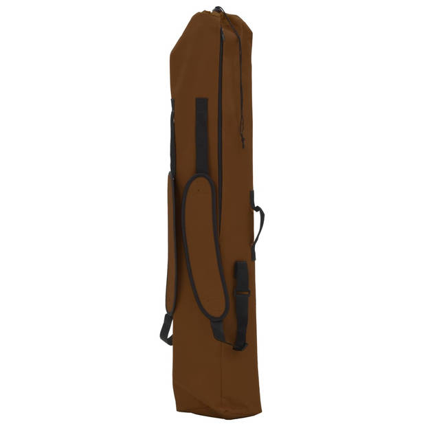 The Living Store Opvouwbare Hangmat - Bruin - 241 x 76 x 70 cm - Gepoedercoat staal en 600D oxford stof