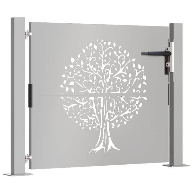 vidaXL Poort 105x80 cm boomontwerp cortenstaal