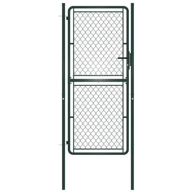 The Living Store Tuinpoort - Groen Staal - 100 x 250 cm - Robuust en duurzaam