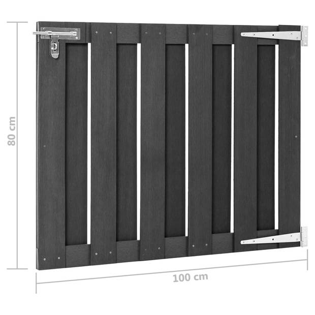 vidaXL Poort 100x80 cm HKC grijs